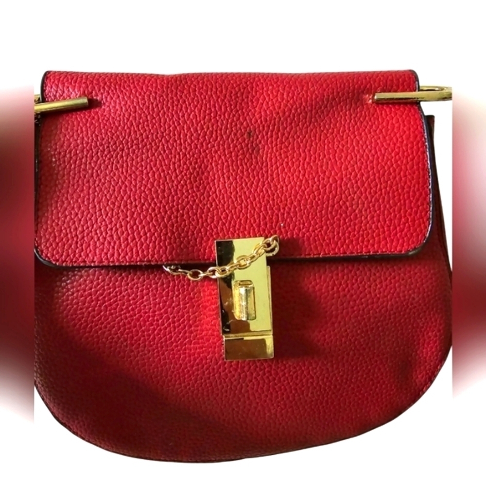 NWT Red Leather Crossbody - Picture 3 of 9
